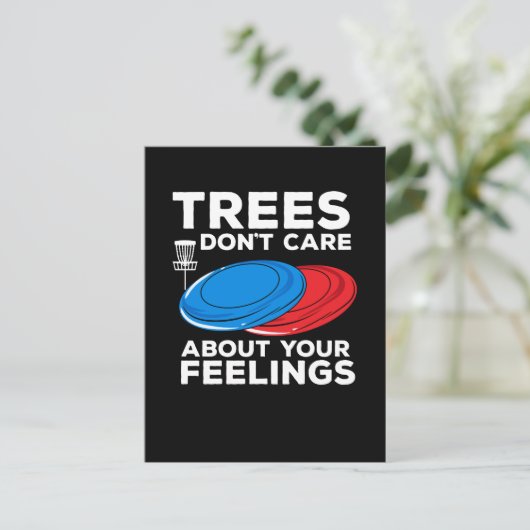 Disc Golf Frisbee Postkarte (Stehend Vorderseite)