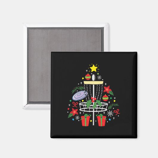 Disc Golf Frisbee Weihnachtsbaum Funny Gi Magnet (Vorderseite/Rückseite)