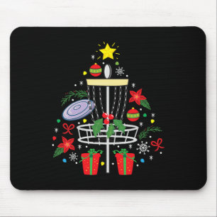 Disc Golf Frisbee Weihnachtsbaum Funny Gi Mousepad