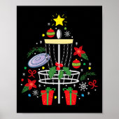Disc Golf Frisbee Weihnachtsbaum Funny Gi Poster (Vorne)