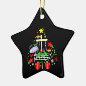 Disc Golf Frisbee Weihnachtsbaum Funny Keramik Ornament (Links)