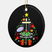 Disc Golf Frisbee Weihnachtsbaum Funny Keramik Ornament (Links)