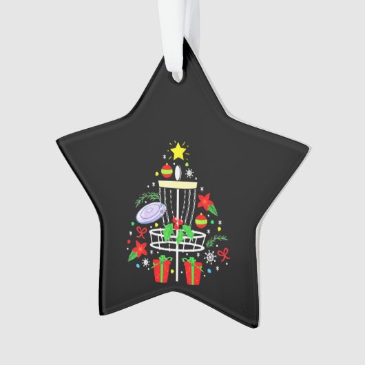 Disc Golf Frisbee Weihnachtsbaum Funny Ornament (Vorderseite)
