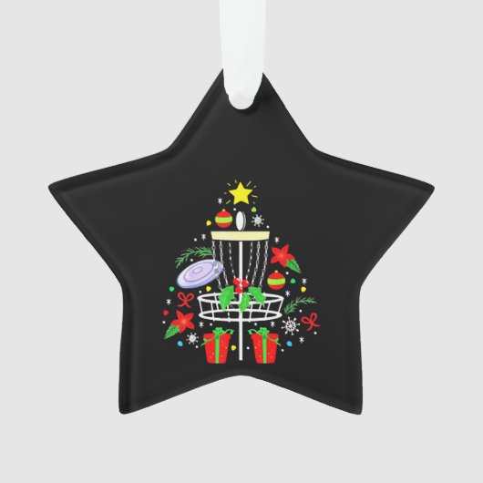 Disc Golf Frisbee Weihnachtsbaum Funny Ornament (Vorderseite)