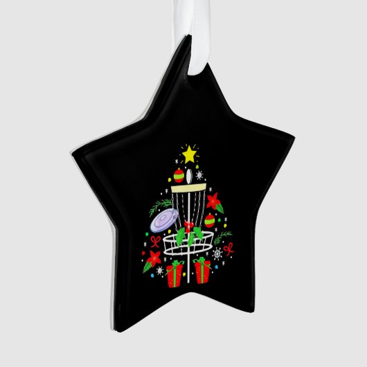 Disc Golf Frisbee Weihnachtsbaum Funny Ornament (Vorderseite)