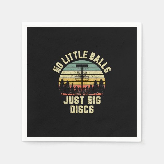 Disc Golf Funny No Little Balls Disc Golf Geschenk Serviette (Vorderseite)