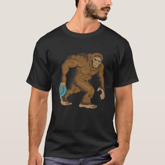 Disc-Golf-Geschenk-"Bigfoot-Disc-Golf-" Männer u. T-Shirt (Vorderseite)
