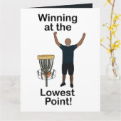 Disc Golf Gewinner mit dem niedrigsten Punkt Golfe Karte (Gelbe Blume)