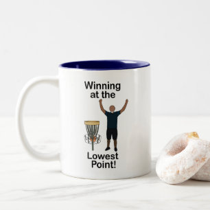Disc Golf Gewinner mit der niedrigsten Punktzahl G Zweifarbige Tasse