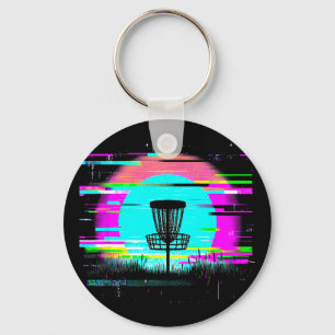 Disc Golf Glitch - Vintage Disc Golf Liebhaber Schlüsselanhänger