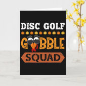 Disc Golf Gobble Squad Truthahn Thanksgiving Golfe Karte (Gelbe Blume)