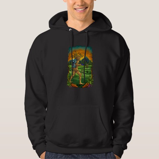 Disc Golf Halb Mensch Halb Baum Disc Golf Hoodie (Vorderseite)