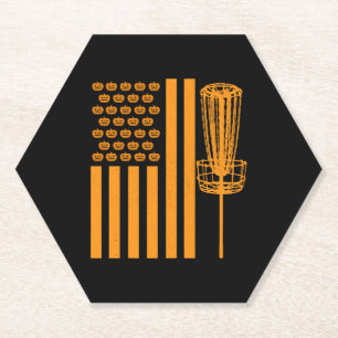 Disc Golf Halloween USA-Flagge für Discgolf-Spiele Untersetzer