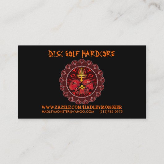 Disc-Golf-hardcore-Geschäfts-Karten Visitenkarte (Vorderseite)