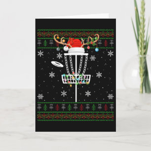 Disc Golf hässliche Weihnachtsbeleuchtung Weihnach Karte