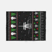 Disc Golf hässlicher Weihnachtspullover Pyjama-Ges Fleecedecke (Vorderseite (Horizontal))