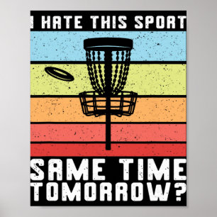 Disc Golf Ich hasse diesen Sport Frolf Frisbee Ret Poster