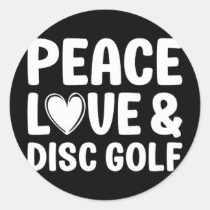 Disc Golf Ich liebe Disc Golf für Männer und Fraue Runder Aufkleber