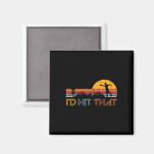 Disc Golf Id Treffe Den Retro-Frisbee-Spieler Männ Magnet (Vorderseite/Rückseite)