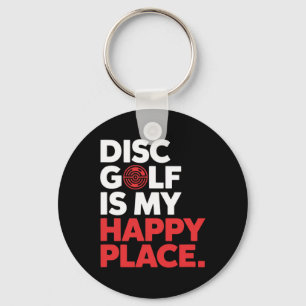 Disc Golf ist mein glücklicher Ort - Minimalist Di Schlüsselanhänger
