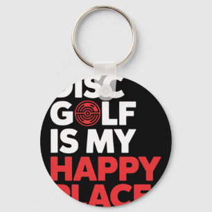 Disc Golf ist mein glücklicher Ort - Minimalist Di Schlüsselanhänger