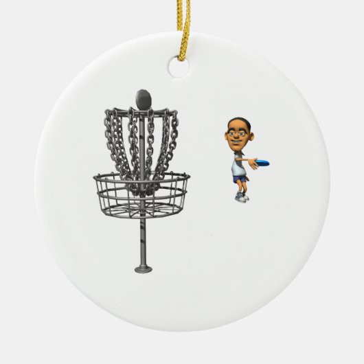 Disc-Golf Keramik Ornament (Vorne)