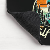 Disc Golf King Retro Wald Sonnenuntergang Mousepad (Ecke)