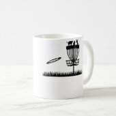 Disc-Golf-Korb mit Katzen - Lustiger Disc-Golfer Kaffeetasse (VorderseiteRechts)