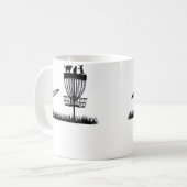 Disc-Golf-Korb mit Katzen - Lustiger Disc-Golfer Kaffeetasse (Vorderseite Links)