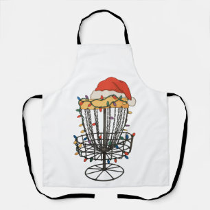 Disc Golf Korb Santa Hut Weihnachtsbeleuchtung Xma Schürze