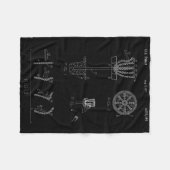 Disc-Golf-Korbbziel-Patentdesign - Frolf Fleecedecke (Vorderseite (Horizontal))