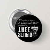 Disc Golf Kunst für Männer Frauen Dummer Baum Disc Button (Vorne & Hinten)