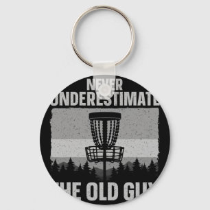 Disc Golf Kunst für Opa Männer Vater Disc Golf Spi Schlüsselanhänger