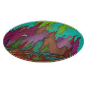 Disc-Golf-Kunst-Glas Schneidebrett (Ecke)