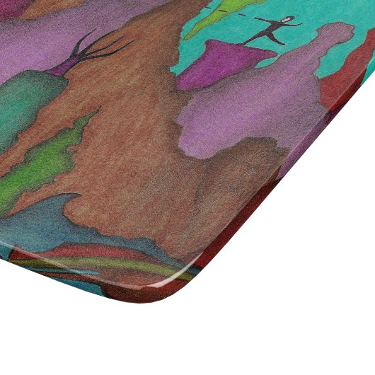 Disc-Golf-Kunst-Glasschneiden-Brett Schneidebrett (Ecke)