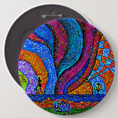 Disc-Golf-Kunst-Knopf 6" Button (Vorne & Hinten)