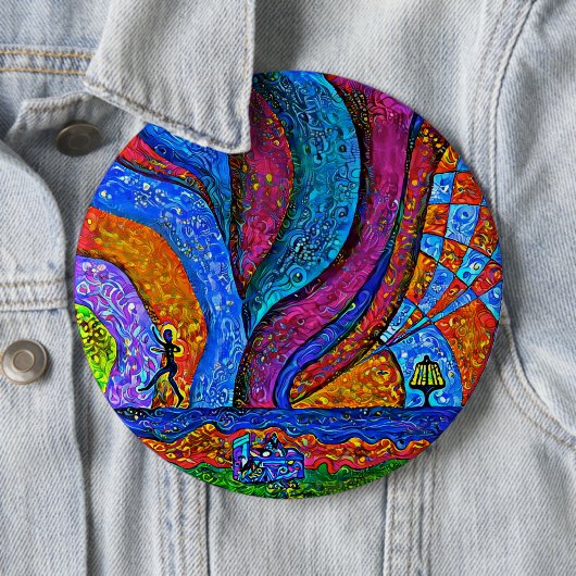 Disc-Golf-Kunst-Knopf 6" Button (Beispiel)