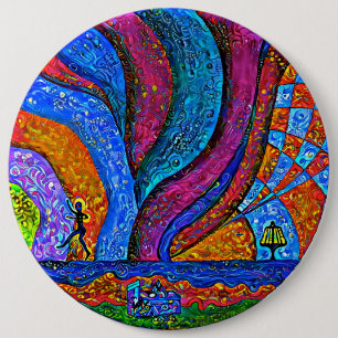 Disc-Golf-Kunst-Knopf 6" Button