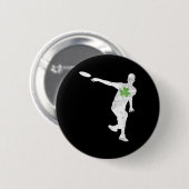 Disc Golf Liebhaber Grüner Kleeblatt St Patricks D Button (Vorne & Hinten)