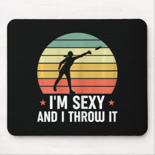 Disc Golf Lustiger Disc Golfer Ich bin Y und werfe Mousepad
