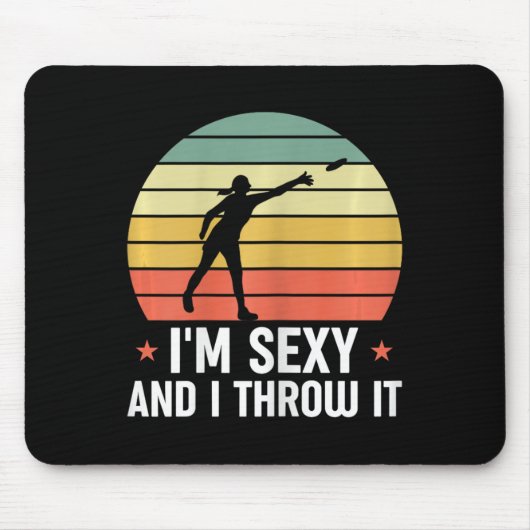 Disc Golf Lustiger Disc Golfer Ich bin Y und werfe Mousepad (Vorne)