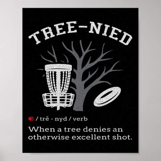 Disc Golf - Lustiger dummer Baum Baum-lich Iii Poster (Vorne)
