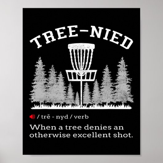 Disc Golf - Lustiger dummer Baum Baum-lich Iv Poster (Vorne)