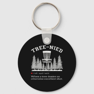 Disc Golf - Lustiger dummer Baum Baum-traurig Iv  Schlüsselanhänger