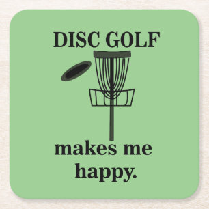 Disc Golf Macht Mich Glücklich Disc Golf  Rechteckiger Pappuntersetzer