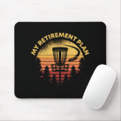 Disc Golf Mein Rentenplan Retro Opa Geschenk Ho Mousepad (Mit Mouse)