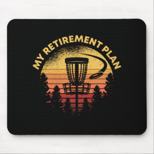 Disc Golf Mein Rentenplan Retro Opa Geschenk Ho Mousepad