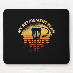 Disc Golf Mein Rentenplan Retro Opa-Geschenk Ho Mousepad