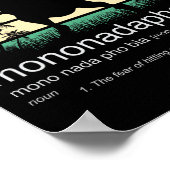 Disc Golf Mononadaphobia Funny Disk Golf 1  Poster (Ecke)