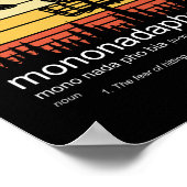 Disc Golf Mononadaphobie Lustiger Disk Golf Poster (Ecke)